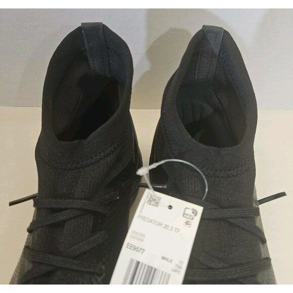 Adidas Men's Core Black/Dgh Solid Grey Predator 20.3  TF Soccer Cleats Size 12.5 - Picture 10 of 16